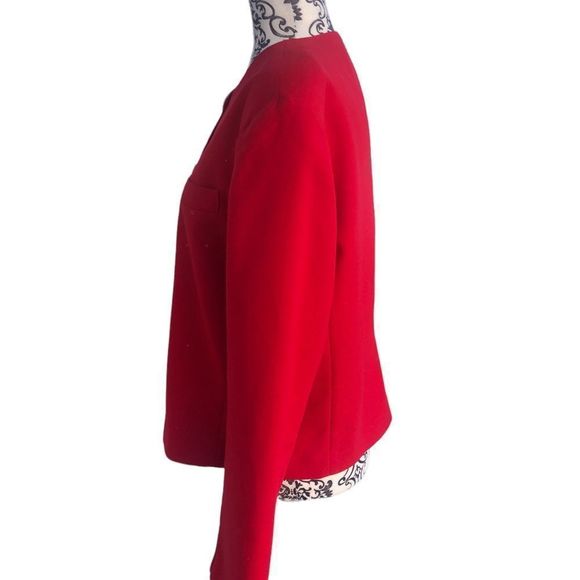 Vintage Marjorie Hamilton red blazer size 16 - Picture 2 of 7